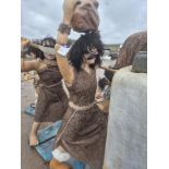 Animatronic Stone-Lifting Pre-Historic Human, Dimensions Approx. Height 1.7m, Gross Weight 47.5kg.