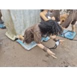 Animatronic Pre-Historic Human making fire, Dimensions Approx. Height 1.7m, Gross Weight 28.5kg.