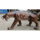 Sabre-Toothed Tiger, Approx. Height 0.9m, Approx. Length 2.2m, Gross Weight 61kg, constructed from