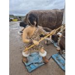 Animatronic Pre-Historic Human hunting, Dimensions Approx. Height 1.7m, Gross Weight 47.5kg.