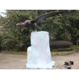 Animatronic Tallotton Bird standing on the rock, Dimensions Approx. Width 3.8m, Base 2m, Gross
