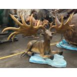 Animatronic Medium Irish Elk, Dimensions Approx. Height 2m, Length 2m, Gross Weight 63kg.