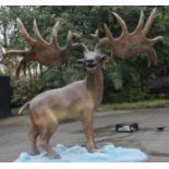 Animatronic Medium Irish Elk, Dimensions Approx. Height 2m, Length 1.8m, Gross Weight 58kg.