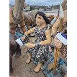 Animatronic Pre-Historic Human Child, Dimensions Approx. Height 1.4m, Gross Weight 5.5kg.