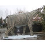 Animatronic Giant Rhinoceros, Dimensions Approx. Height 5m, Gross Weight 869kg. Constructed from