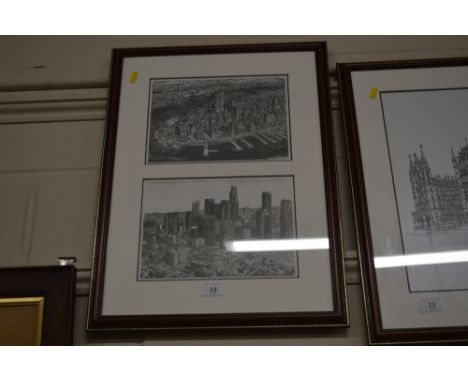 Stephen Wiltshire, limited edition print depicting Manhattan and New York