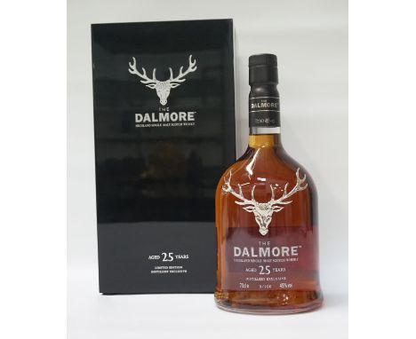 DALMORE 25YO DISTILLERY EXCLUSIVEA rather handsome bottle of The Dalmore 25 Year Old Single Malt Scotch Whisky released as a 