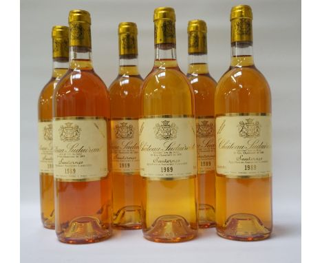 CHATEAU SUDUIRAUT SAUTERNES 1989 VINTAGESix bottles of the 1er Cru Classement de 1855 Chateau Suduiraut Sauternes Vintage 198