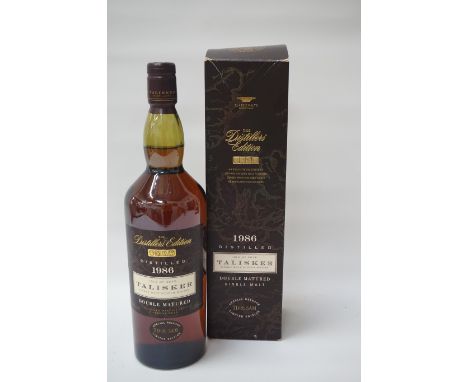 TALISKER DISTILLERS EDITION 1986This bottle highlights how finishing a whisky in particular casks can lead to transformationa