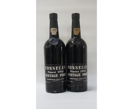 FONSECA FINEST 1975 VINTAGE PORTTwo bottles of Fonseca 1975 Vintage Port from one of the best known names in Port.  75cl.  No