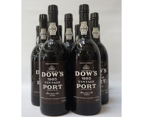 DOW'S 1985 VINTAGE PORTA case of twelve bottles from Dow's 1985 Vintage Port.  75cl.  No strength statement.  All with excell