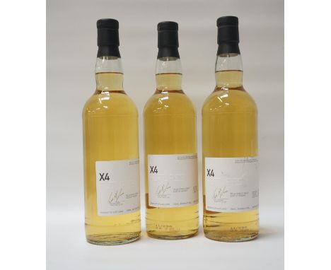 THREE BOTTLES BRUICHLADDICH FUTURES X4A trio of bottles of Bruichladdich Islay Futures x4 Single Malt Scotch Whisky.  70cl.  