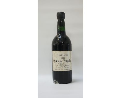 TAYLORS QUINTA DE VARGELLAS 1967 VINTAGE PORTA rare and excellent bottle of the Taylors Quinta de Vargellas 1967 Vintage Port