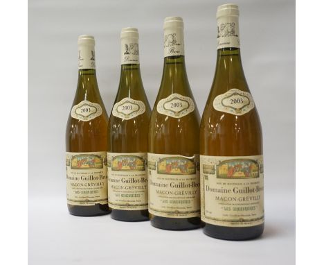 DOMAINE GUILLOT-BROUX MACON-GREVILLY 2003Four bottles of Domaine Guillot-Broux "Les Genievriers" Macon-Grevilly 2003 Vintage.