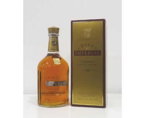 CHIVAS IMPERIAL 18YOAn unusual bottle of the Chivas Imperial 18 Year Old Blended Scotch Whisky.  70cl.  43% abv.  In original