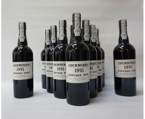 COCKBURNS 1991 VINTAGE PORTA case of 12 bottles of Cockburns 1991 Vintage Port.  75cl.  20% abv.  A vintage Port from the com