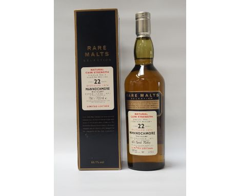 MANNOCHMORE 22YO RARE MALTSAn example of the Mannochmore 22 Year Old Single Malt Scotch Whisky from the Rare Malts Series in 