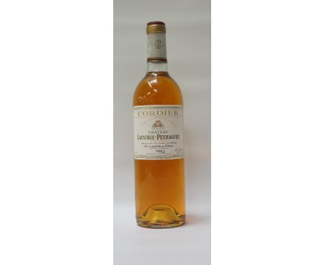 CORDIER CHATEAU LAFAURIE-PEYRAGUEY SAUTERNES 1983A bottle of Chateau Lafaurie-Peyraguey Sauternes 1983 Vintage Sauternes.  75