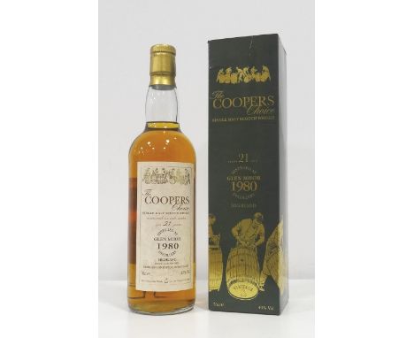 GLEN MHOR 1980 - THE COOPER'S CHOICEA bottle of Glen Mhor 21 Year Old Single Malt Scotch Whisky.  70cl.  43% abv.  This bottl