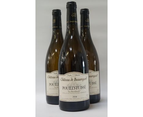 CHATEAU DE BEAUREGARD POUILLY-FUISSE "LA MARECHAUDE" 2004 VINTAGEThree bottles of classic French White Wine from Joseph Burri