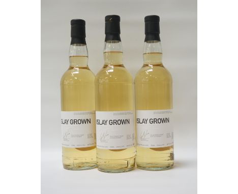 THREE BOTTLES OF BRUICHLADDICH FUTURES ISLAY GROWNThree bottles of Bruichladdich Futures Islay Grown Single Malt Scotch Whisk