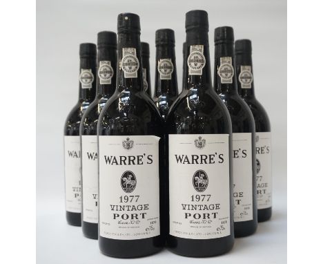 WARRE'S 1977 VINTAGE PORTNine excellent bottles of Warre's 1977 Vintage Port.  75cl.  No strength statement.  One of the bett