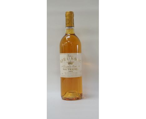 CHATEAU RIEUSSEC 1er GRAND CRU SAUTERNESA bottle of the Chateau Rieussec Premier Grand Cru Classe Sauternes 1989 Vintage.  75