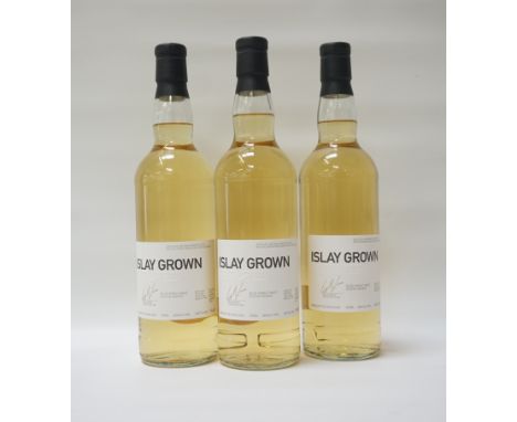 THREE BOTTLES OF BRUICHLADDICH FUTURES ISLAY GROWNBruichladdich Distillery offered individuals the chance to invest in the di