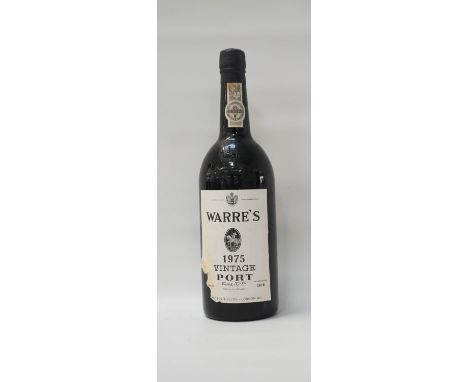 WARRE'S 1975 VINTAGE PORTA bottle of the famous Warre's 1975 Vintage Port.  75cl.  No strength statement.  Level bottom neck.