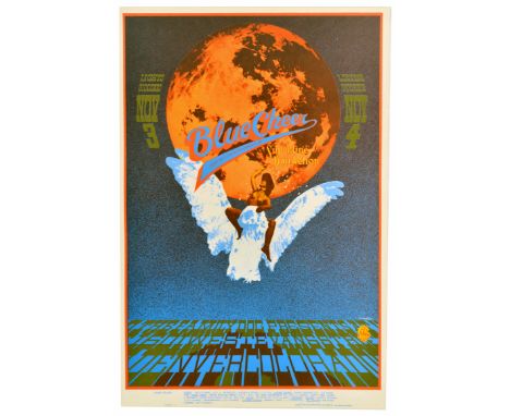 Original vintage advertising poster for a music concert Blue Cheer Superline Dandelion Light Diogenes Nov 3 Lantern Works Nov