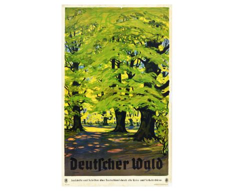 Original vintage German travel poster issued by the German State Railways - Deutsche Reichsbahn to encourage tourists to visi