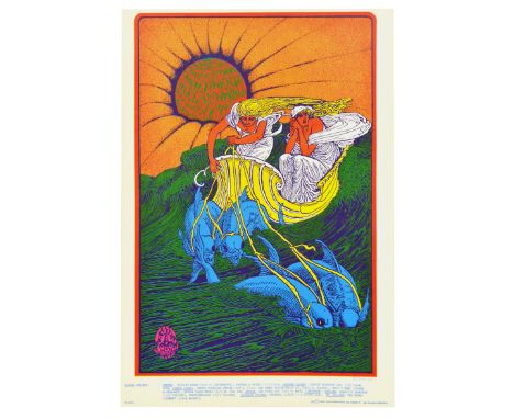 Original vintage advertising poster for a Canned Heat concert with a bold psychedelic design by renowned music poster artist 
