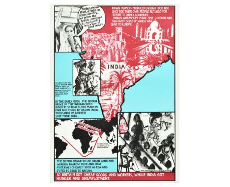 Original vintage poster India, one of the series of twelve posters depicting historical events and describing the basis for t