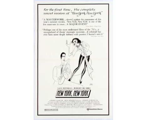 Movie Original Vintage Poster for the re-release of the film New York, New York. New York, New York, the 1977 Martin Scorsese