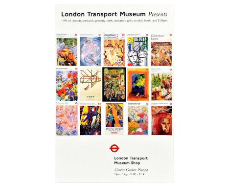 Original vintage advertising poster for London Transport Museum Shop 100's of posters, postcards, greeting cards, stationery,