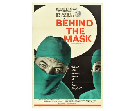 Original vintage movie poster for Behind the Mask - a 1958 British film directed by Brian Desmond Hurst and starring Michael 