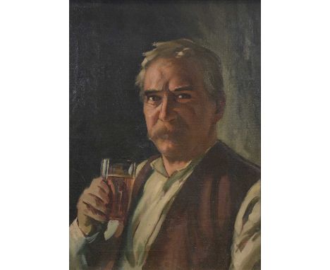 Sunderland Rollinson, Vivien, the artist's brother, oil on canvas, 58 x 41cm.Labelled: Royal Society of Portrait Painters.