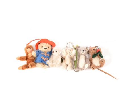 Steiff Germany teddy bears, six including ref. 006241 'Holly Mouse', 11cm, 2018, limited edition no. 94 of 1500, boxed with c