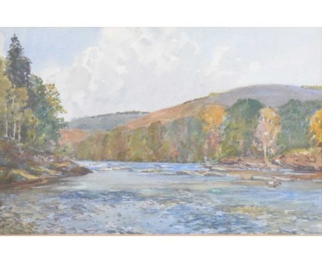 Norman Wilkinson,The Welsh Dee,watercolour, signed,33x51cm,Tryon Gallery label on the reverse.