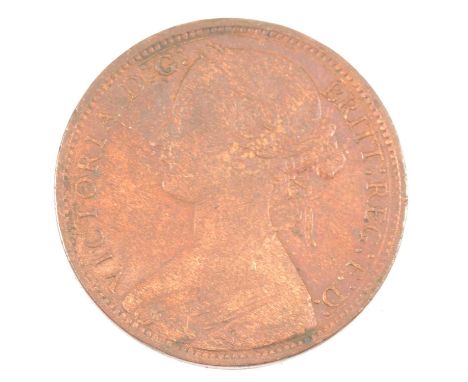 Victorian 'Bun head' Penny, 1865, light wear.