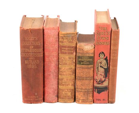 Quantity of Antiquarian books, including White's Leicestershire &amp; Rutland 1863, Pigot &amp; Co Commerical Directory 1835,