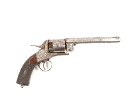 Wilkinson &amp; Son five shot revolver, 16.5cm octagonal barrel egraved Wilkinso &amp; Son, Pall Mall, London, front loading,