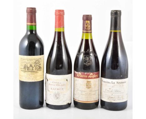 Eight assorted bottles of French wine:1993 Ch Cantemerle, Haut-Medoc1996 Ch Fontaine, Medoc (x2)1992 Domaine Steinmaier, Givr