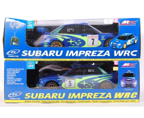 Two MARC made RC radio controlled 1:10 scale sports cars to include; Subaru Impreza WRC 2003 Rallye Monte Carlo 7 and Subaru 