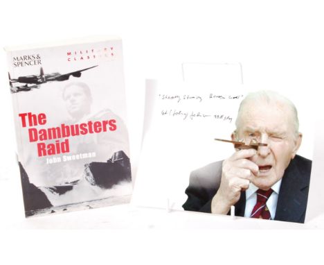 ' The Dambusters Raid ' John Sweetman - original paperback book. Autographed to the first free end paper by last surviving Br
