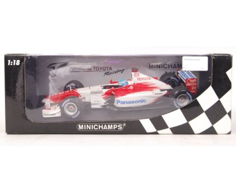 A Minichamps made precision diecast 1:18 scale model Formula One / F1 racing car ' Panasonic Toyota Racing TF102 M.Salo.' Ex-