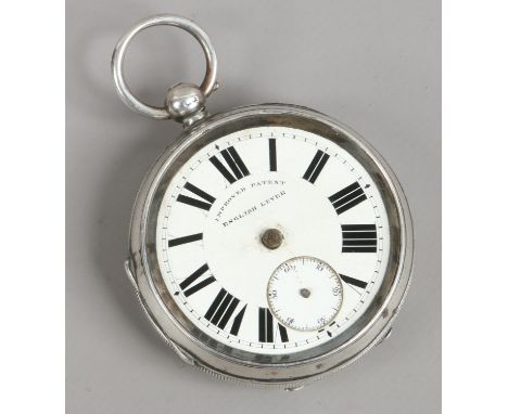 A Victorian silver cased pocket watch with enamel dial, assayed Chester 1901.