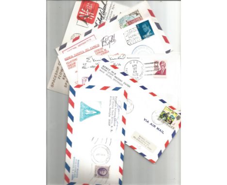 NASA signed cover Collection. Six covers STS1, Apollo 13, 16 and others signed by tracking Station commanders including James