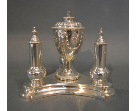 A Victorian Silver Club Table Centre Lighter by Elkington & Co. of Tri Form, Birmingham 1874