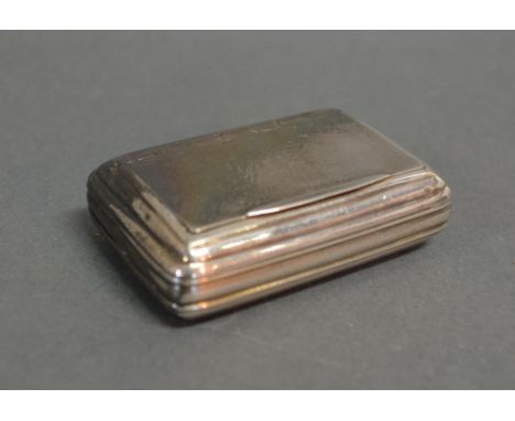 A George IV Silver Snuff Box, the hinged cover enclosing a silver gilt interior, Birmingham 1820, maker's Ledsam & Vale